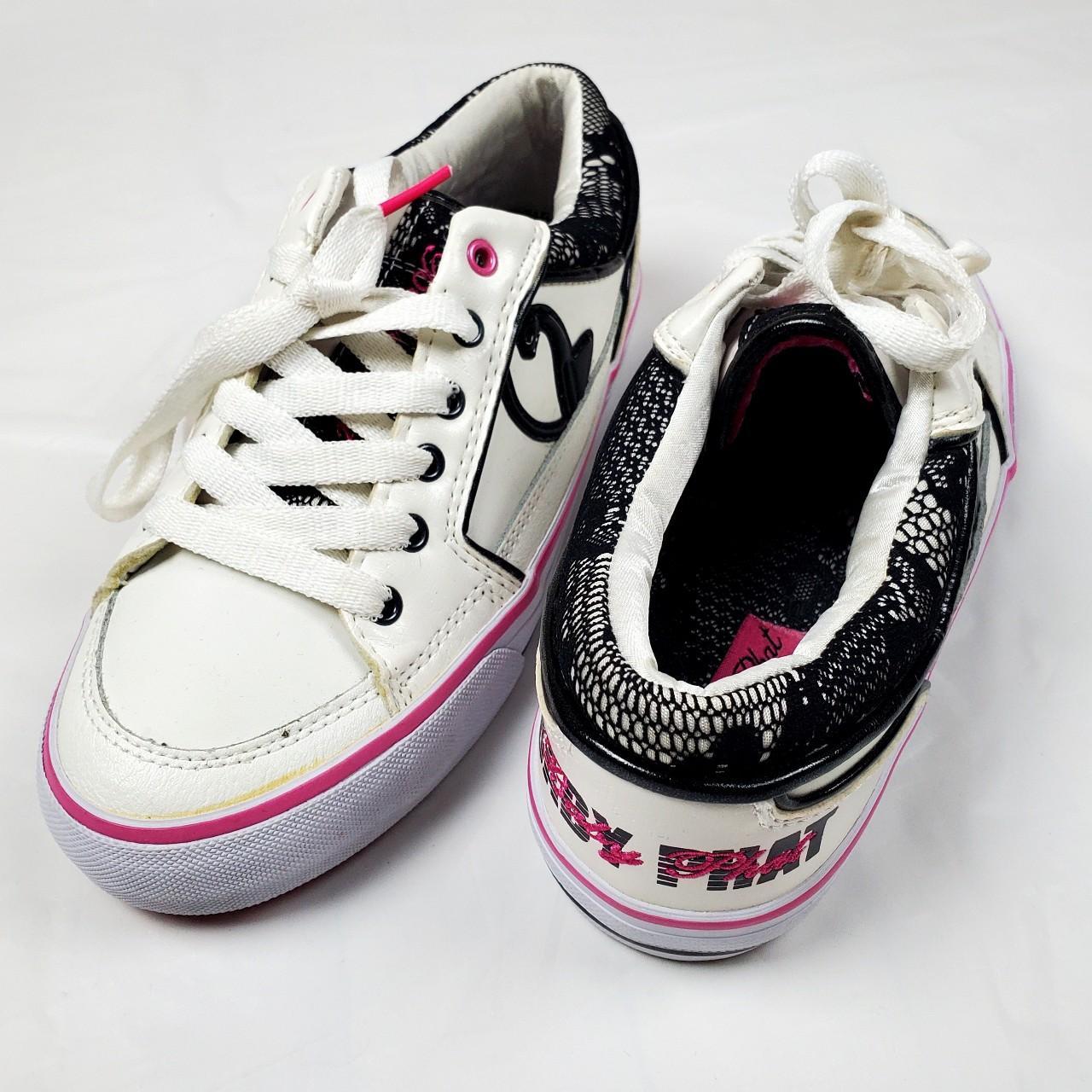 Baby Phat Women's White and Pink Trainers | Depop