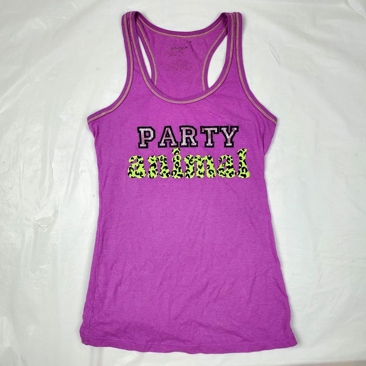 Party animal tank top. Trashy keshacore purple... Depop