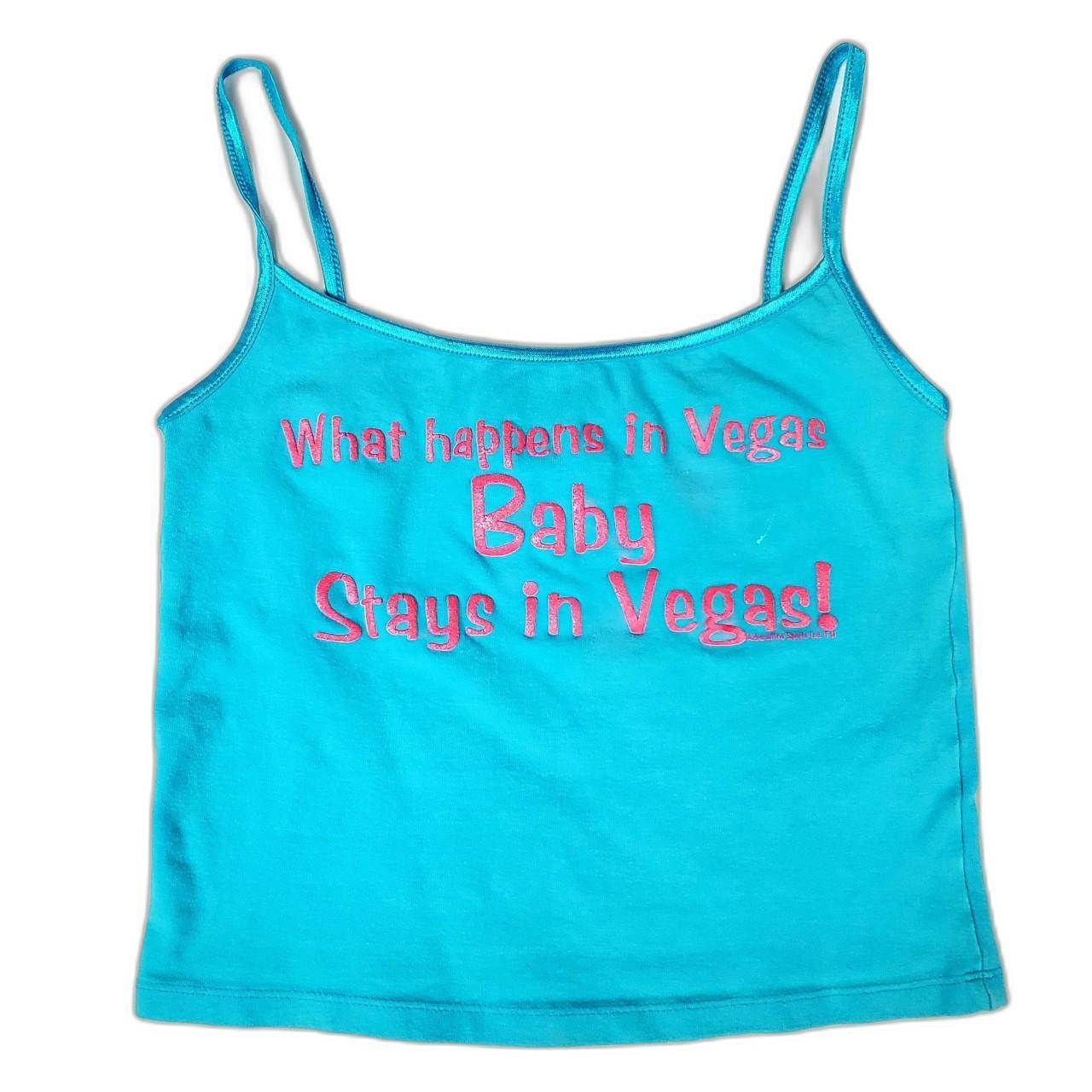 Vegas baby tank top. Bright blue cami tank top... Depop