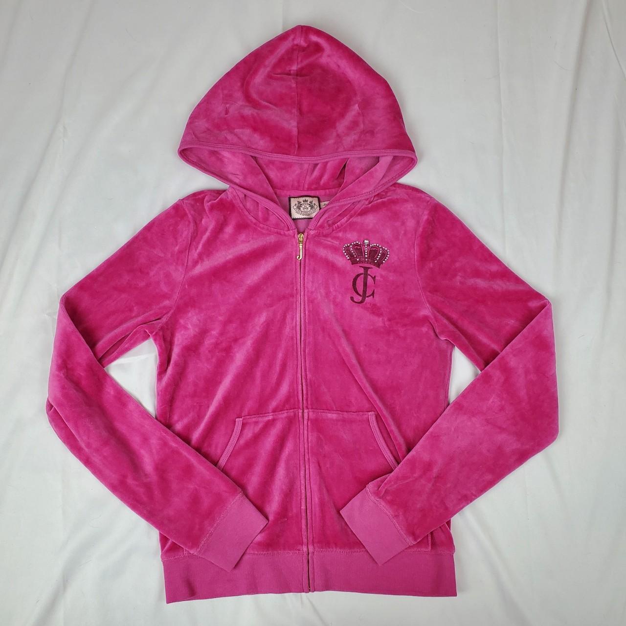 Y2k juicy couture hoodie. Magenta pink early 2000s... - Depop