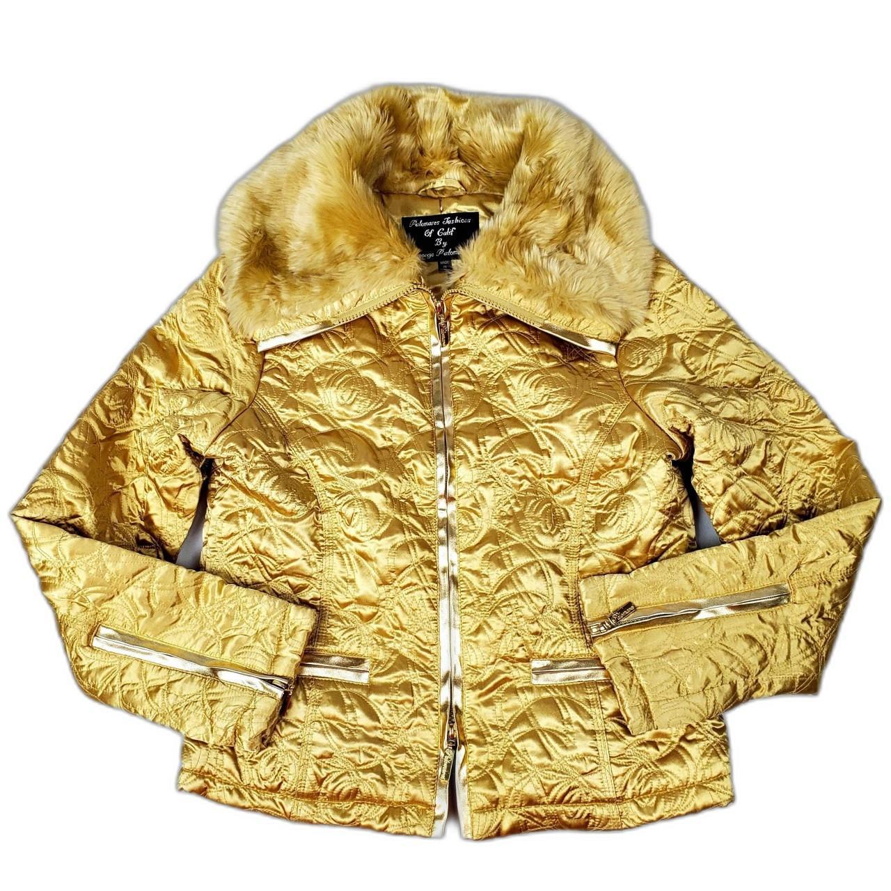 Y2k gold quilted jacket Iconic quilted ...