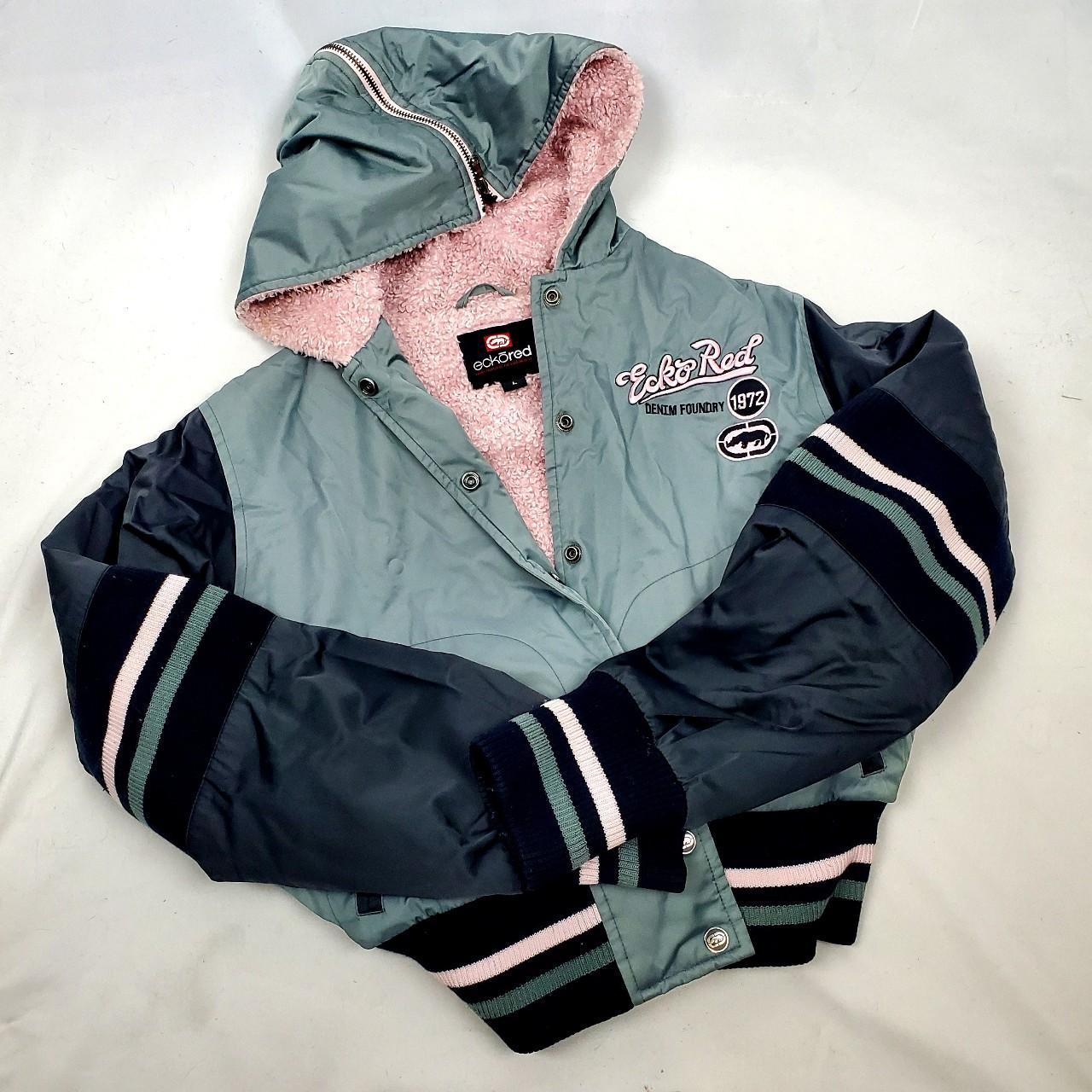 Ecko red womens jacket Iconic gray black and baby | Depop