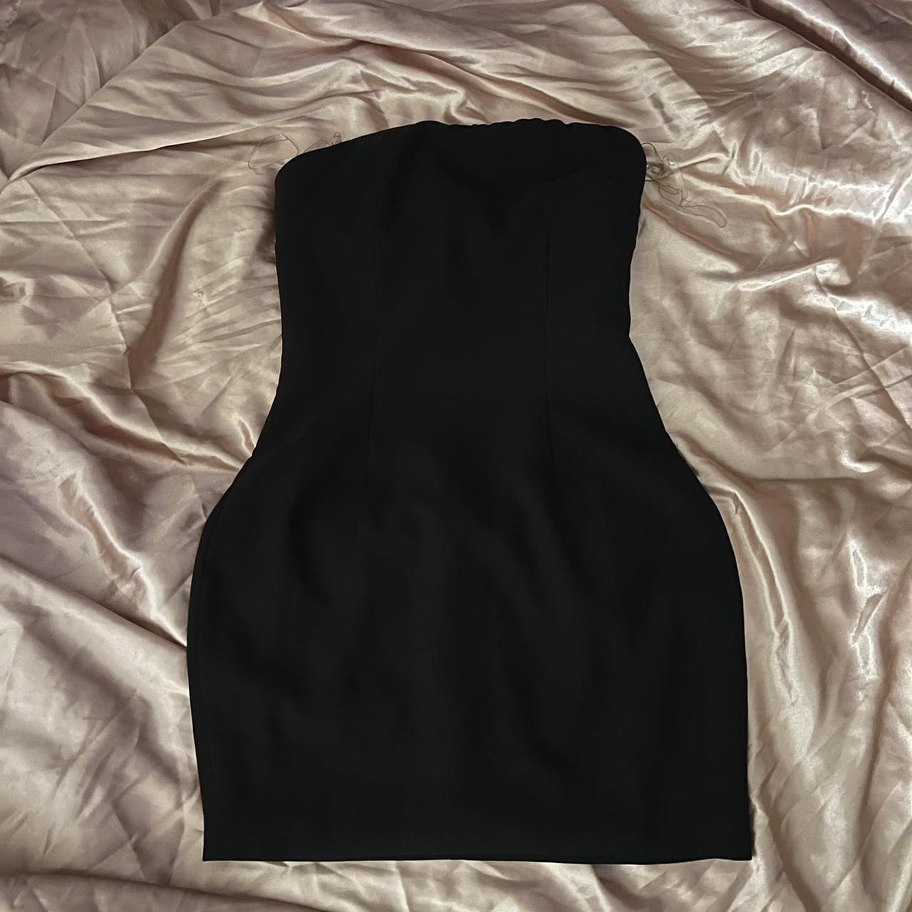 Superdown black strapless mini dress Worn only twice... - Depop