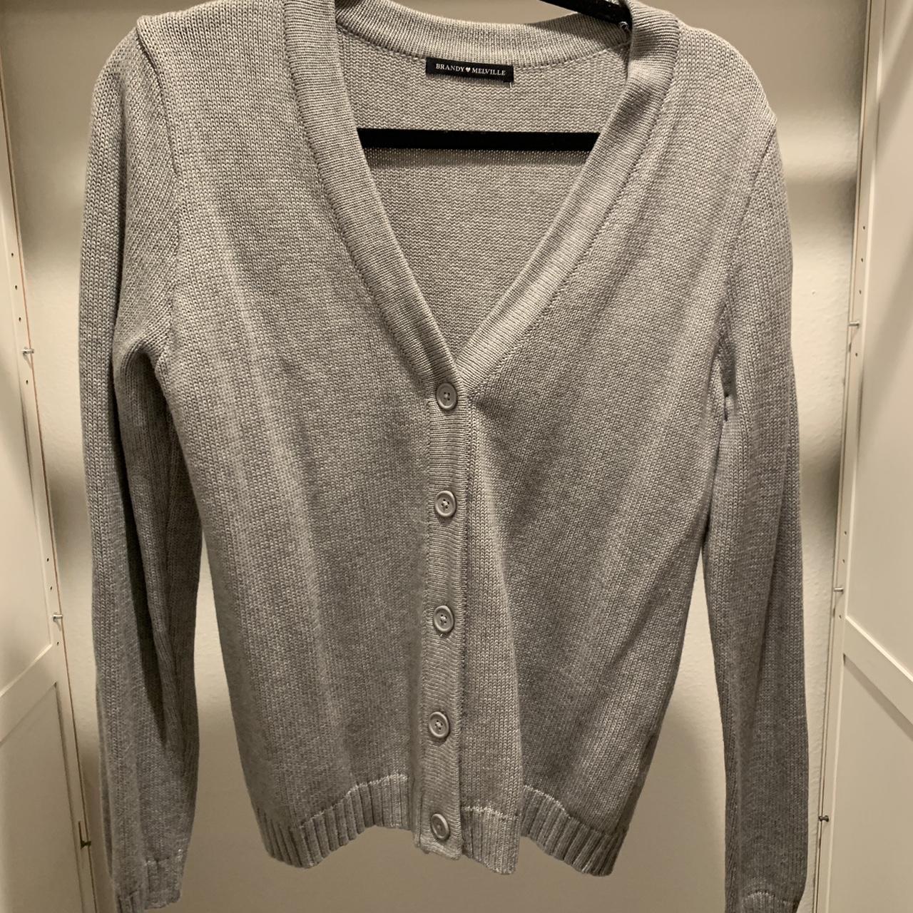 Brandy Melville Women's Grey Cardigan | Depop