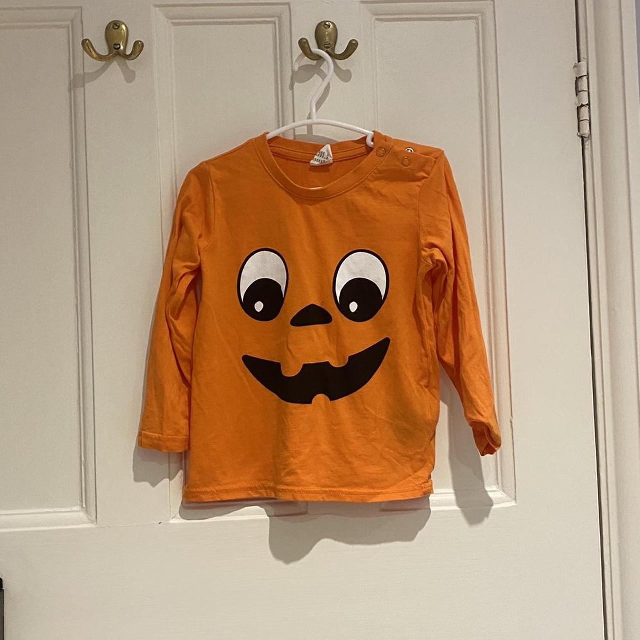 H&M Orange and Black Tshirt Depop