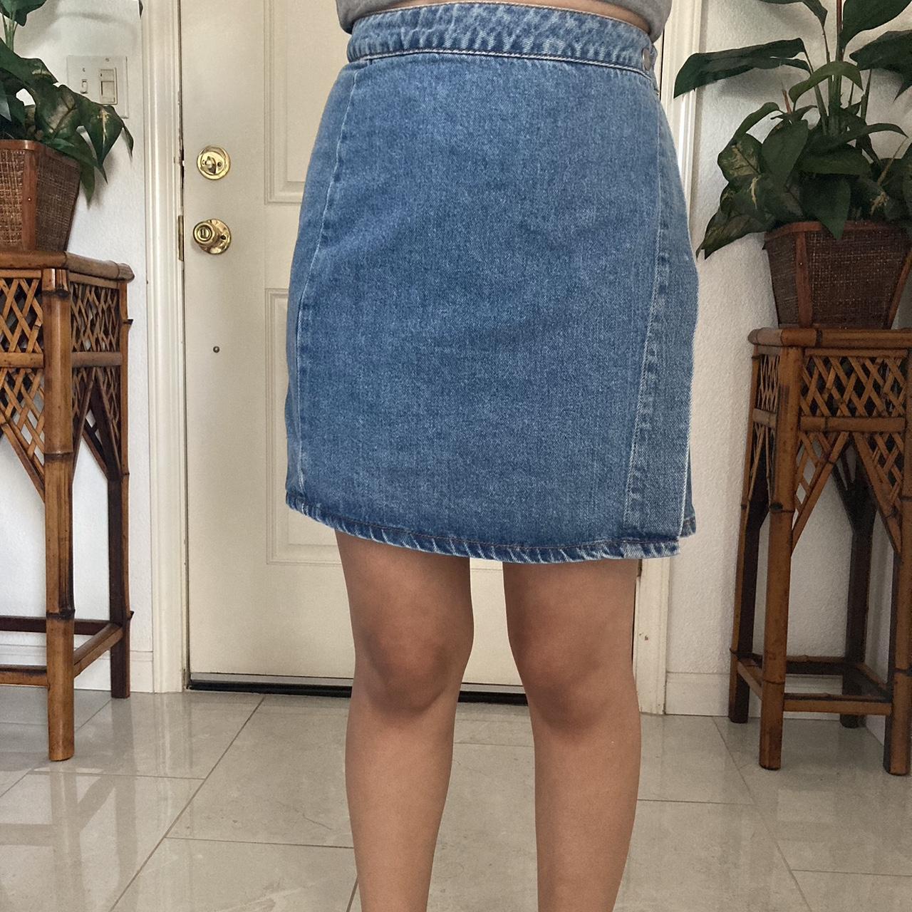 Denim Wrap Skirt. Size 2. Brand is Asos. New with. Depop