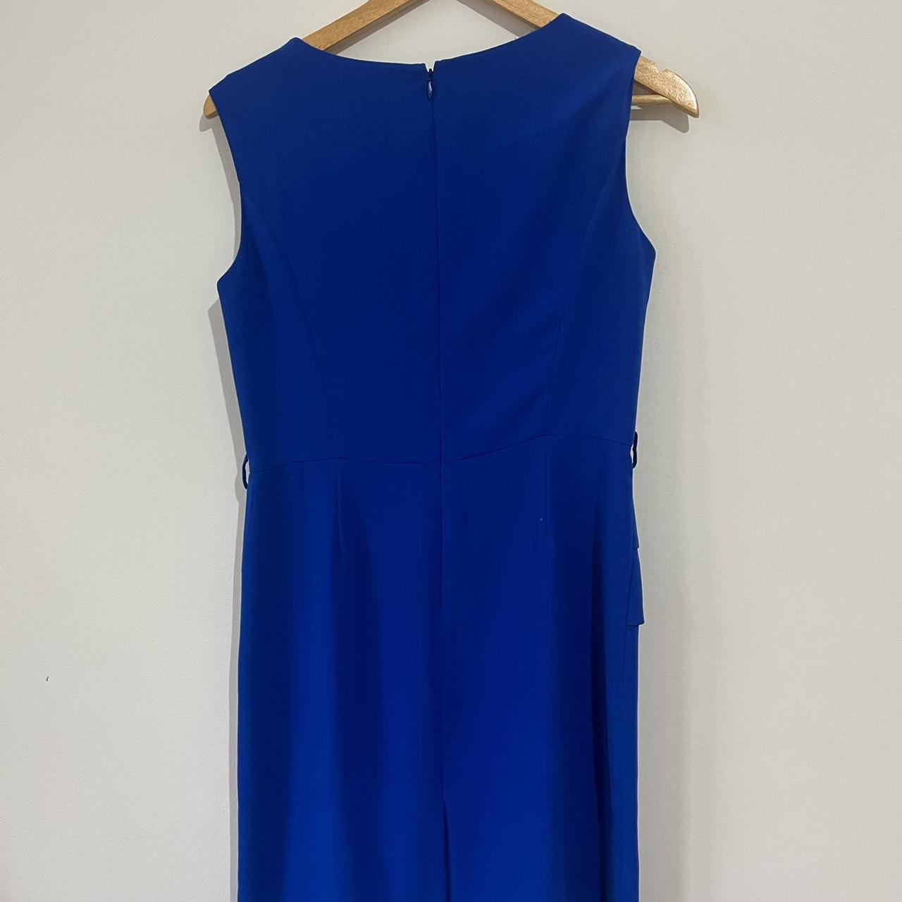 royal blue cowl neck dress size 10 / 36 perfect... - Depop