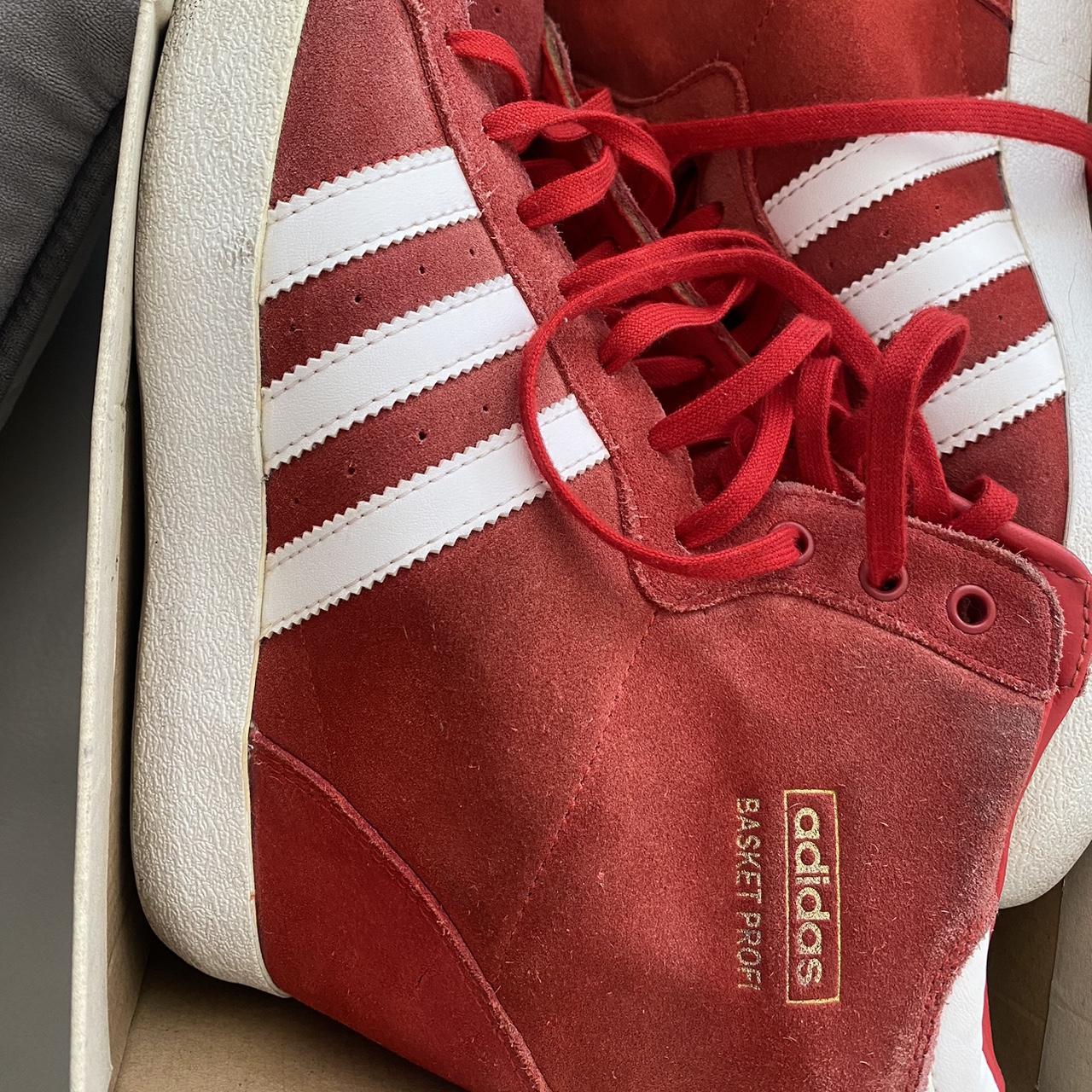 adidas red wedge sneakers