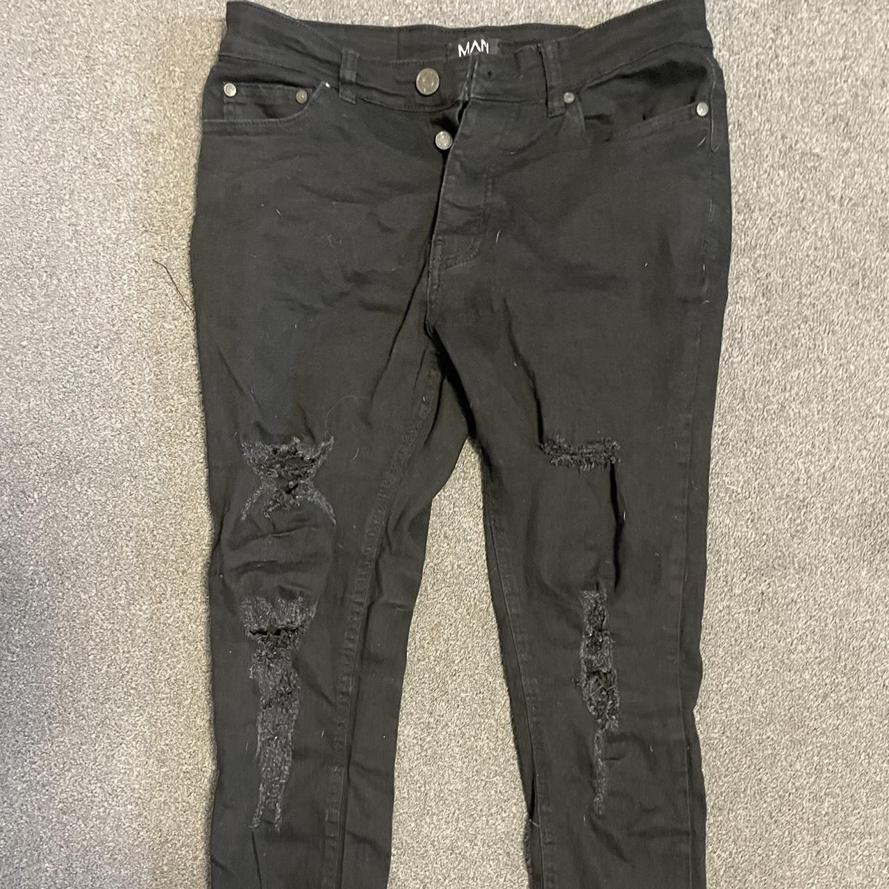 Boohoo Men's Black Jeans Depop
