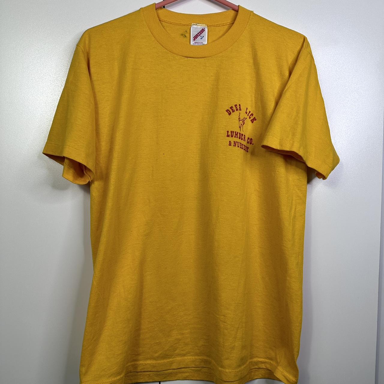 American Vintage Men's Yellow T-shirt | Depop