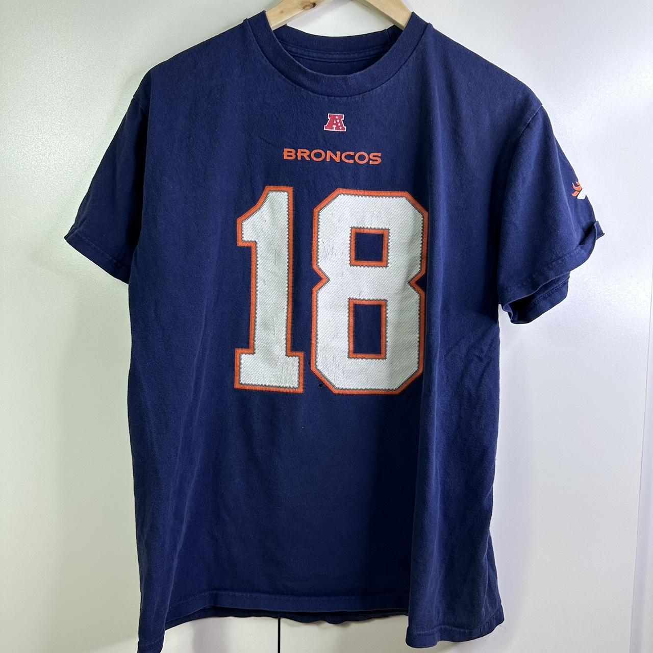 Y2K Denver Broncos Navy Tee This NFL Shop shirt is - Depop