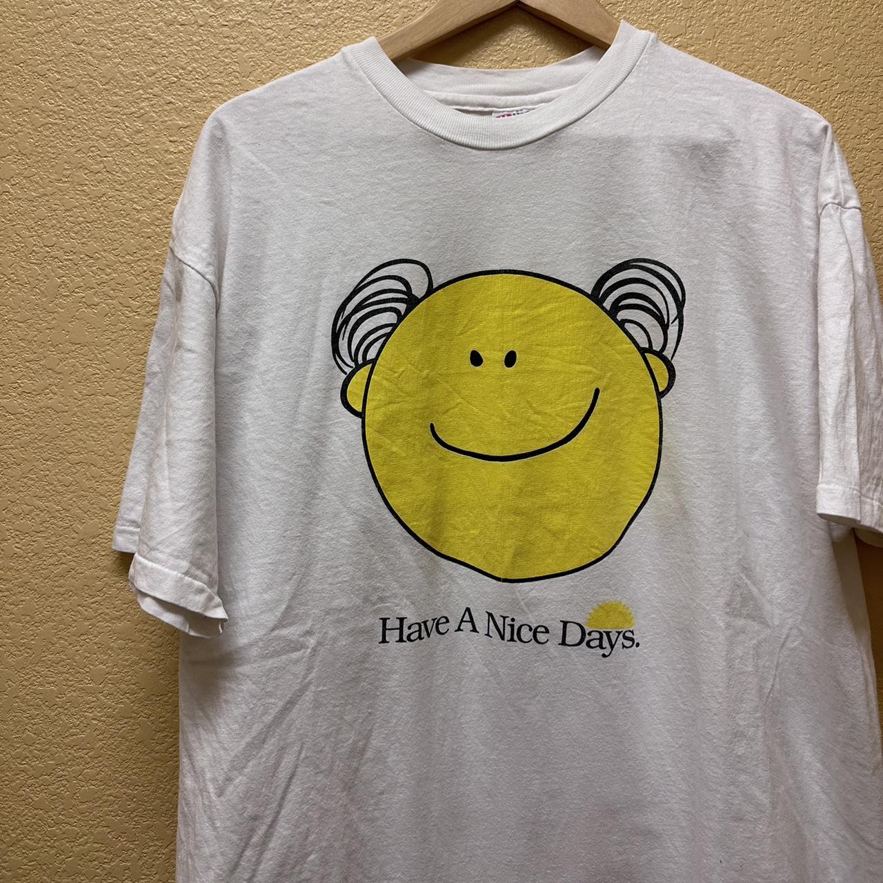 海外お取寄せ商品 90s HAVE A NICE DAY ビンテージ スマイルTシャツ