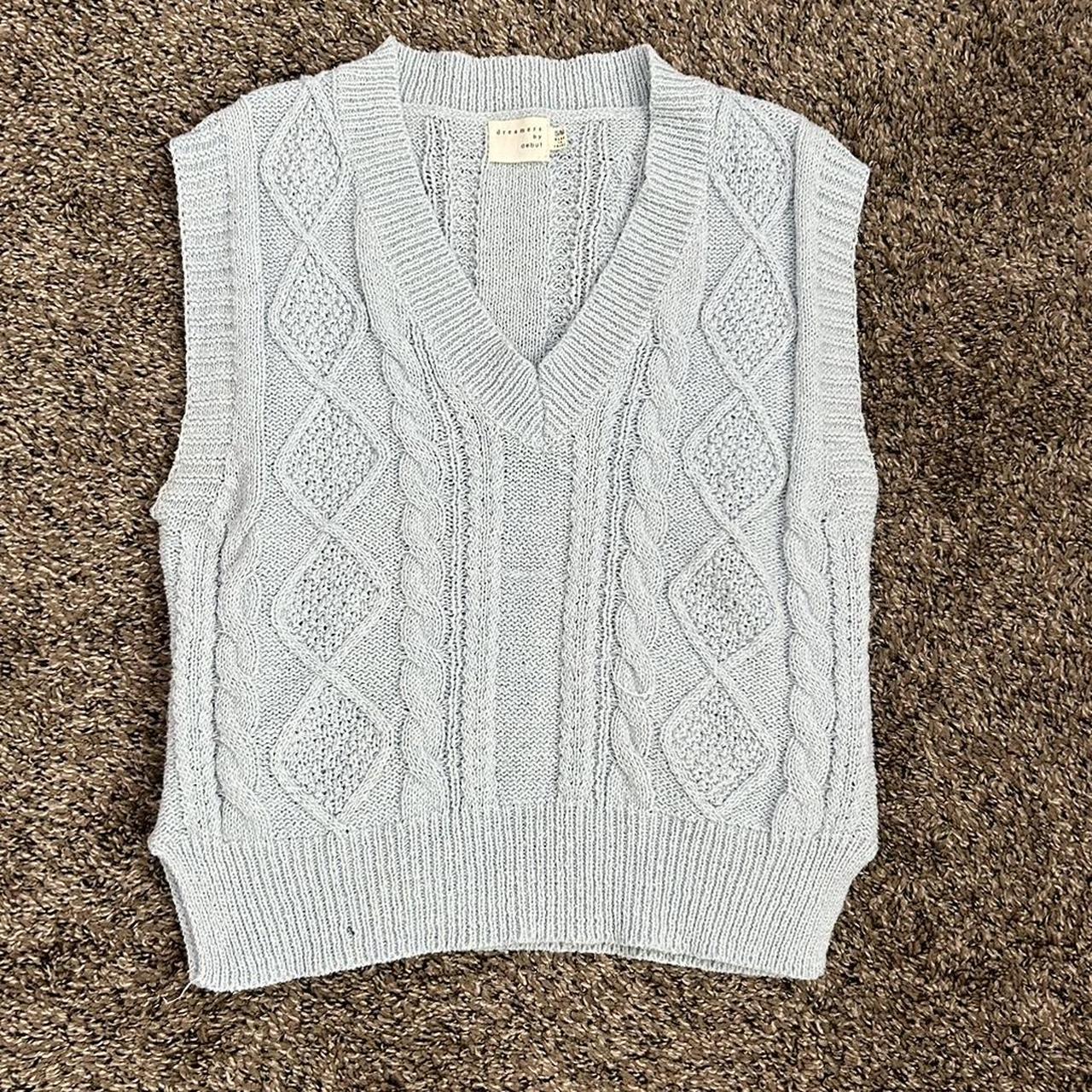 BABY BLUE SWEATER VEST size S/M sweatervest preppy Depop