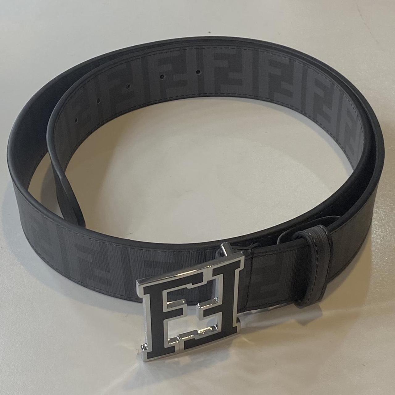 fendi belt black and grey