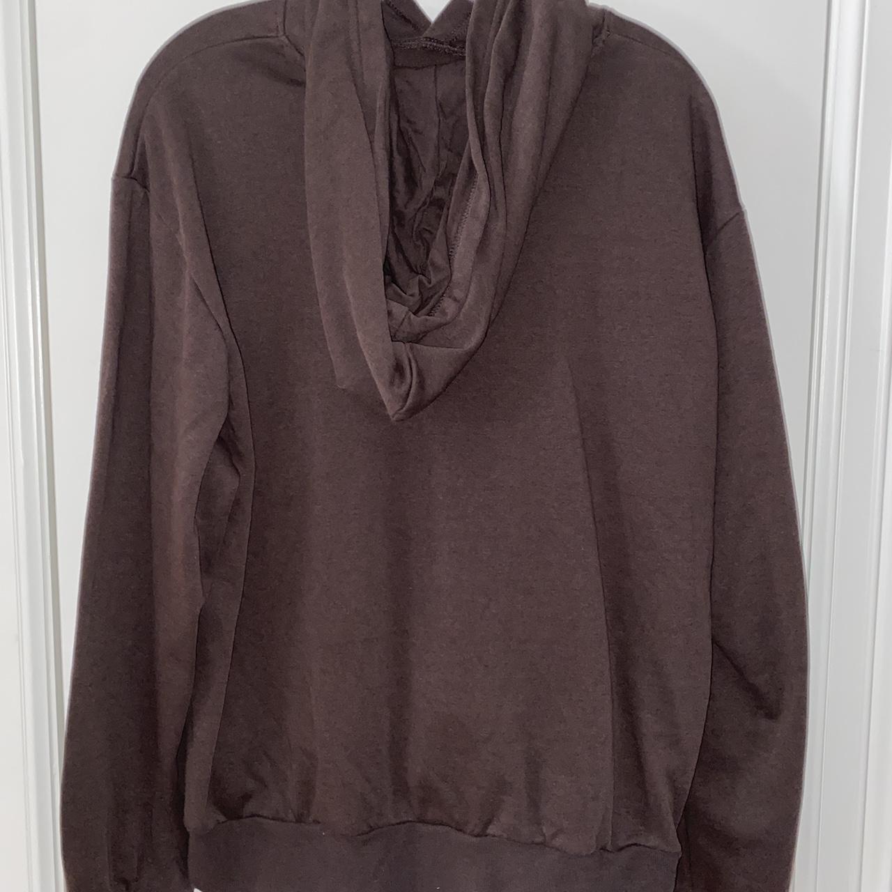 H&M brown hoodie Size L Barely worn Depop