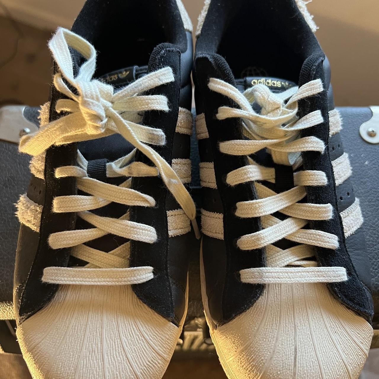 Adidas Superstars Black & Cream (Leather & - Depop