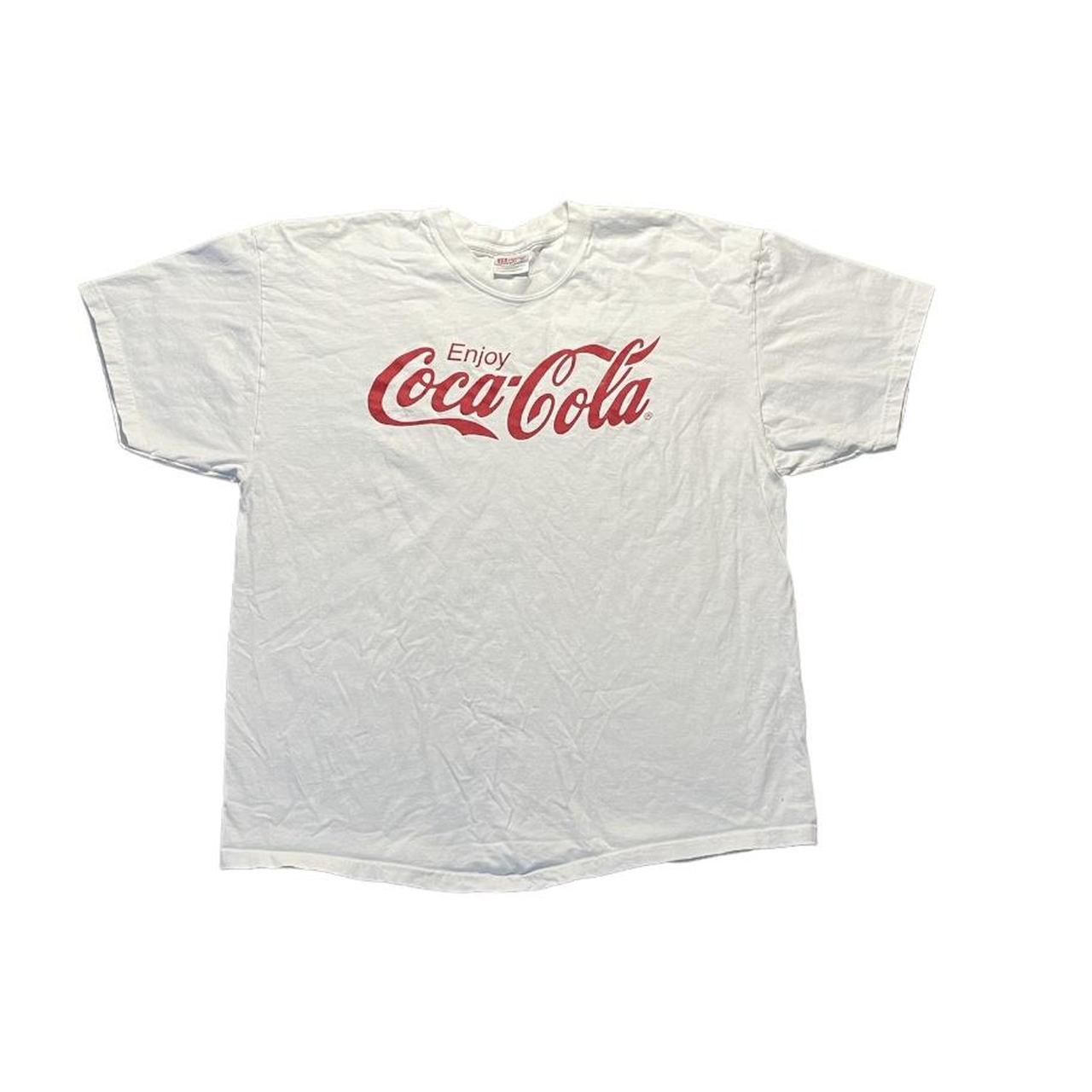 Coca-Cola Men's White and Red T-shirt | Depop