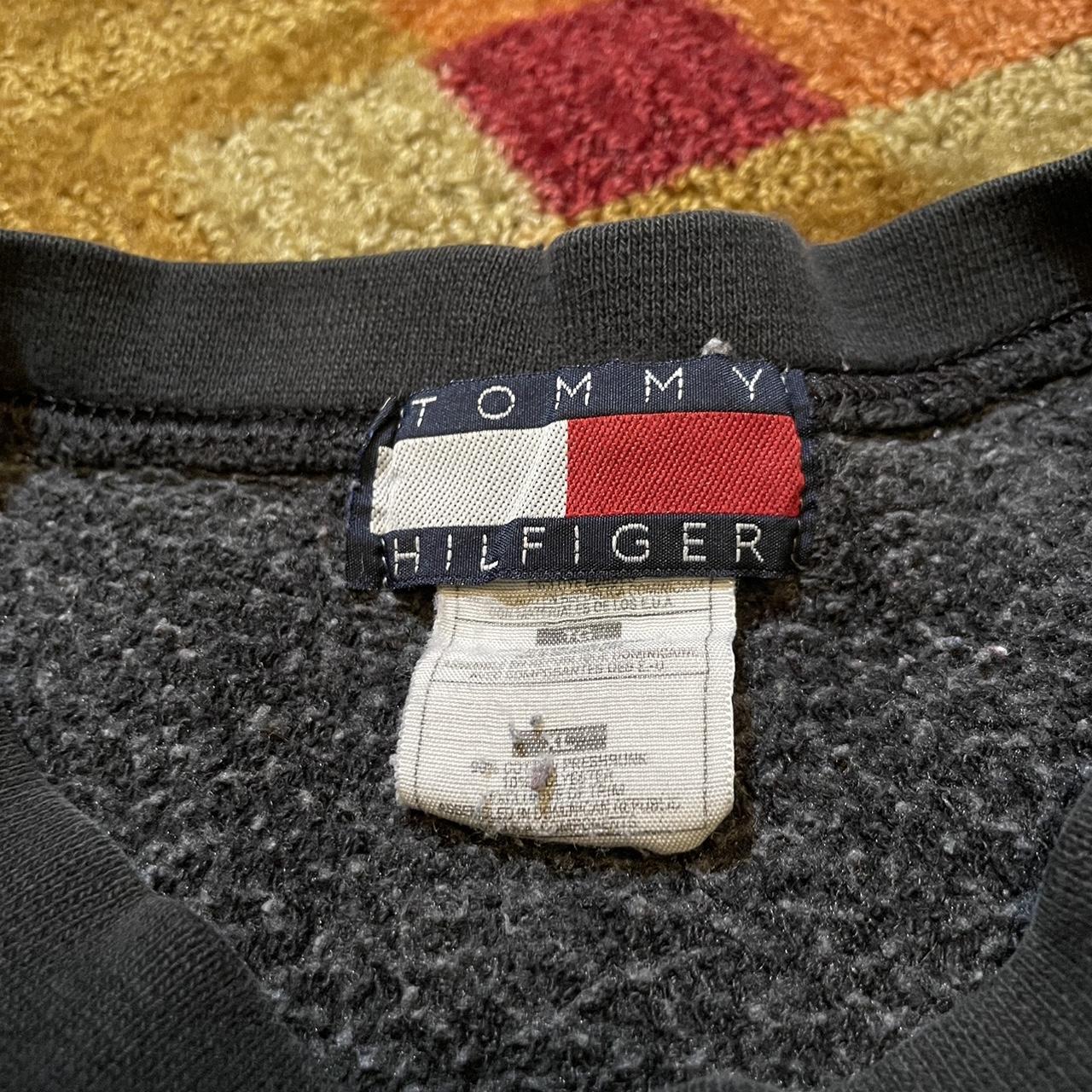 Tommy Hilfiger Men's Black and White Sweatshirt | Depop