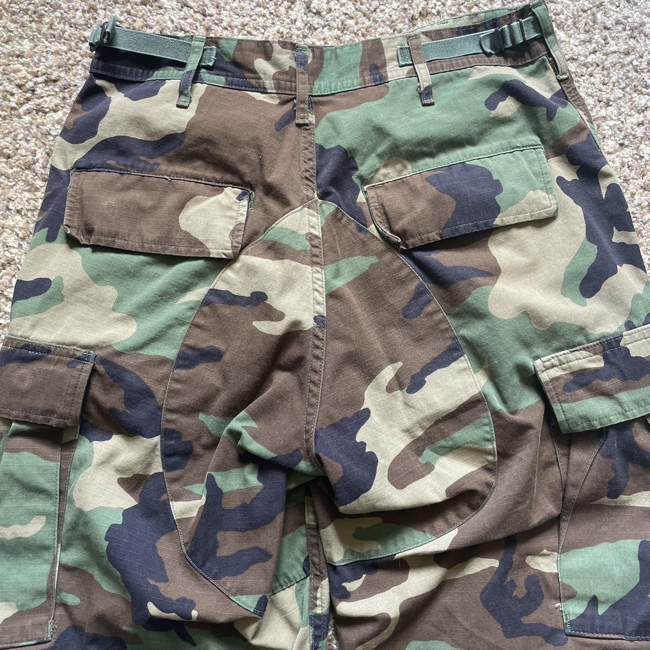 Vintage Army Double Knee Camo Cargo Pants... - Depop