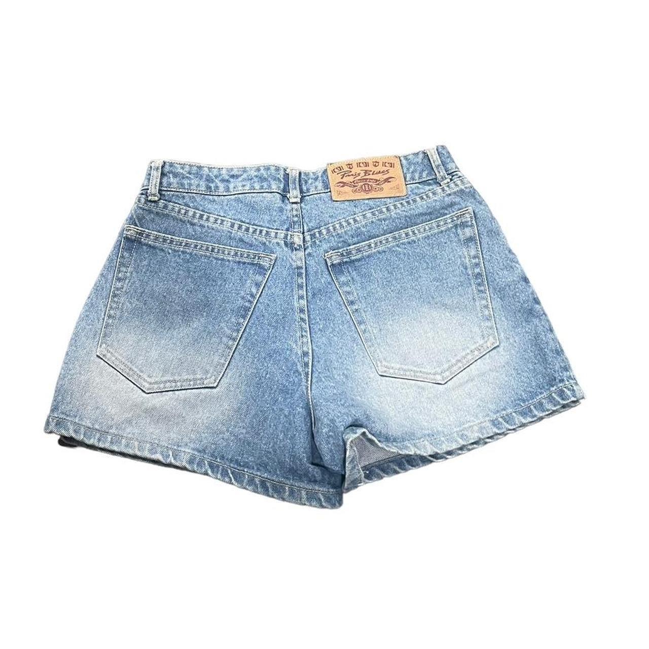 Vintage 1990s Paris Blue Original Jean Shorts... - Depop