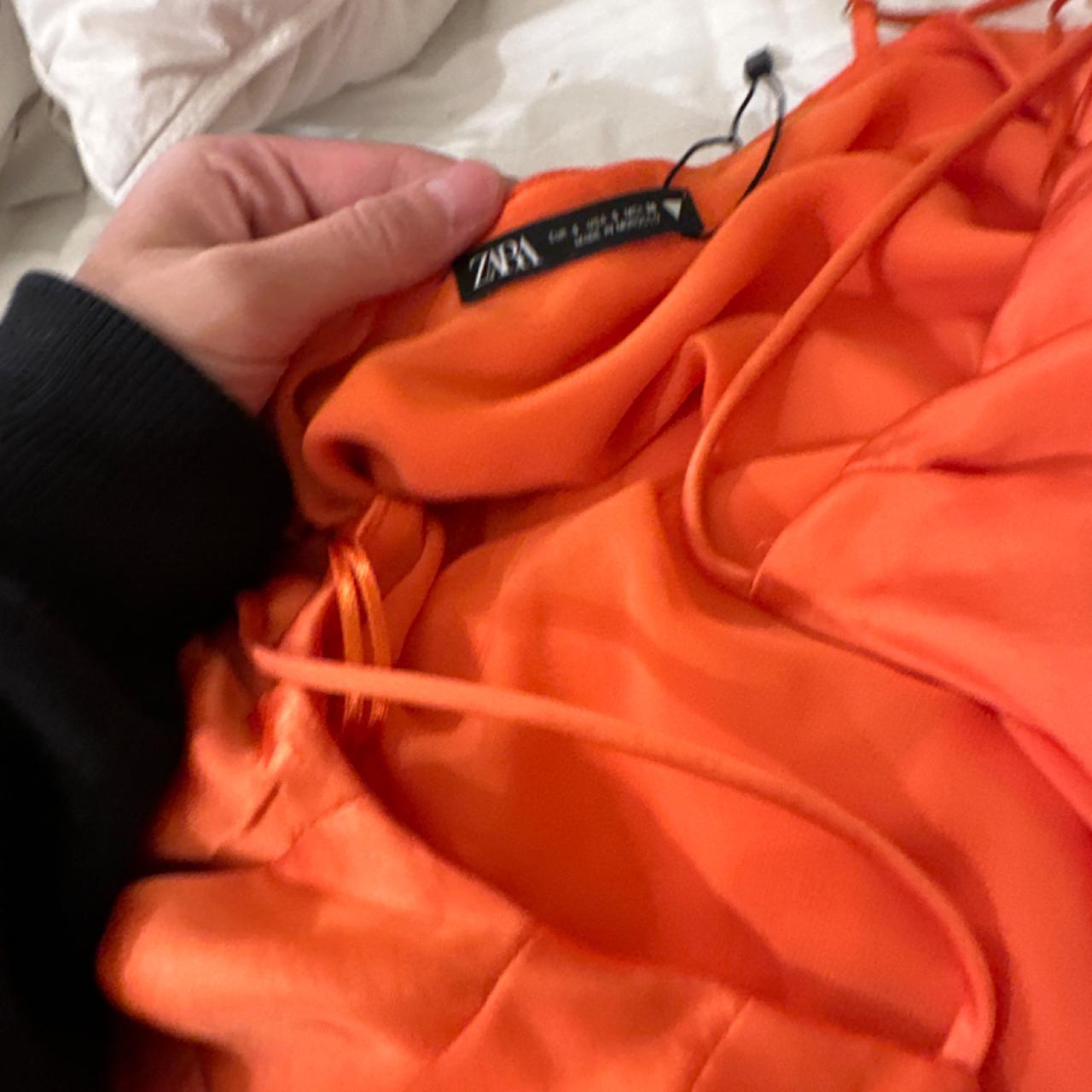 Beautiful orange dress from Zara perfect for a night... Depop