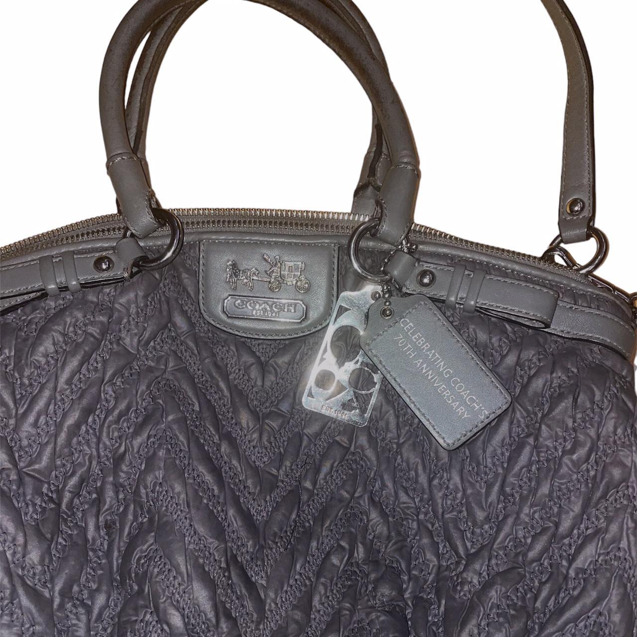 Black and buy Grey Coach Dual Handle and Crossbody Strap Purse