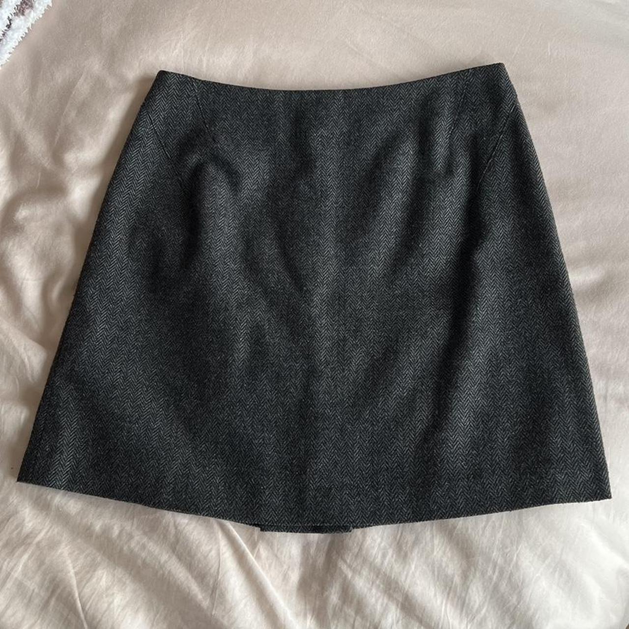 vintage kookai designer y2k grey pleated mini short... - Depop