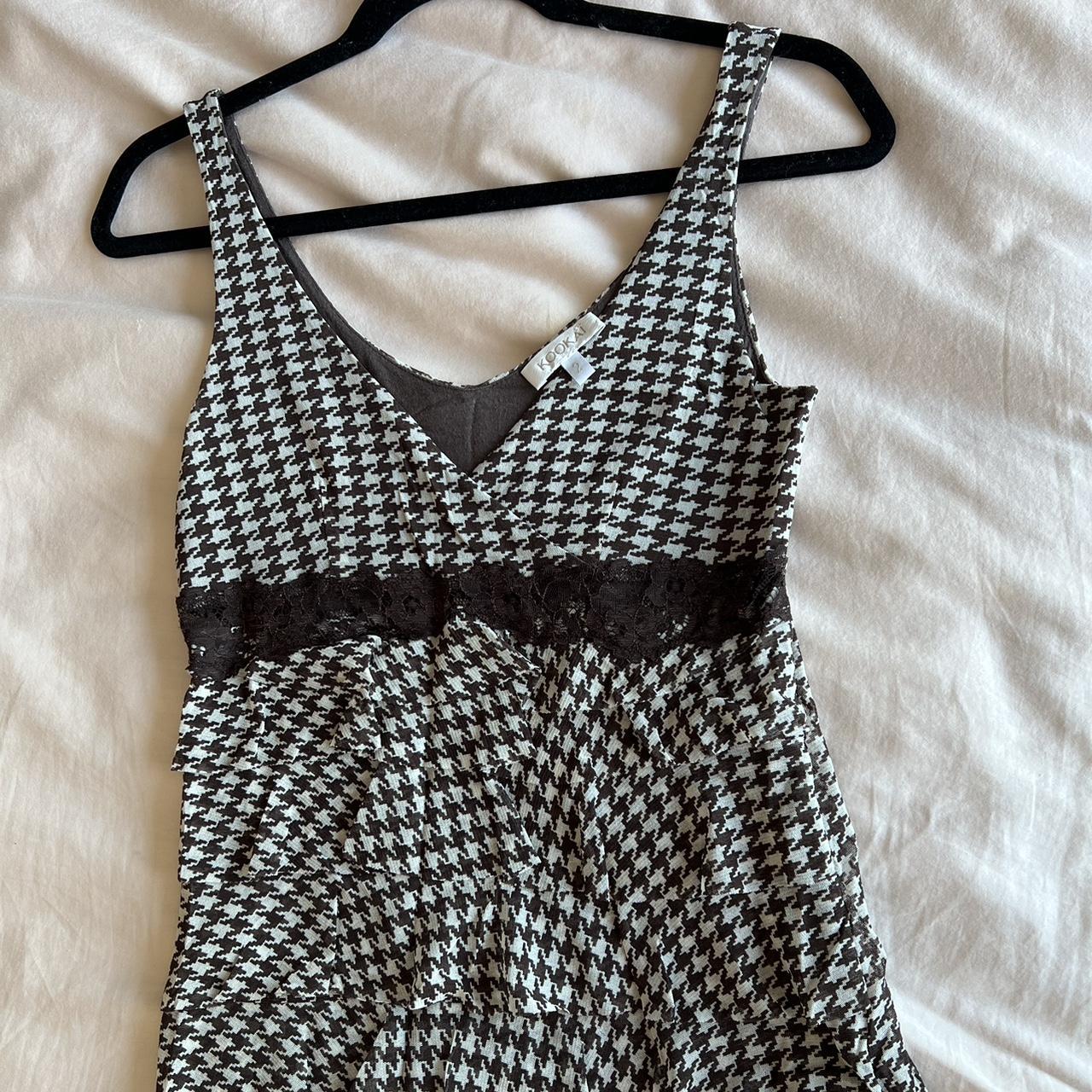 Vintage Kookai Designer Small Lace Brown White... - Depop