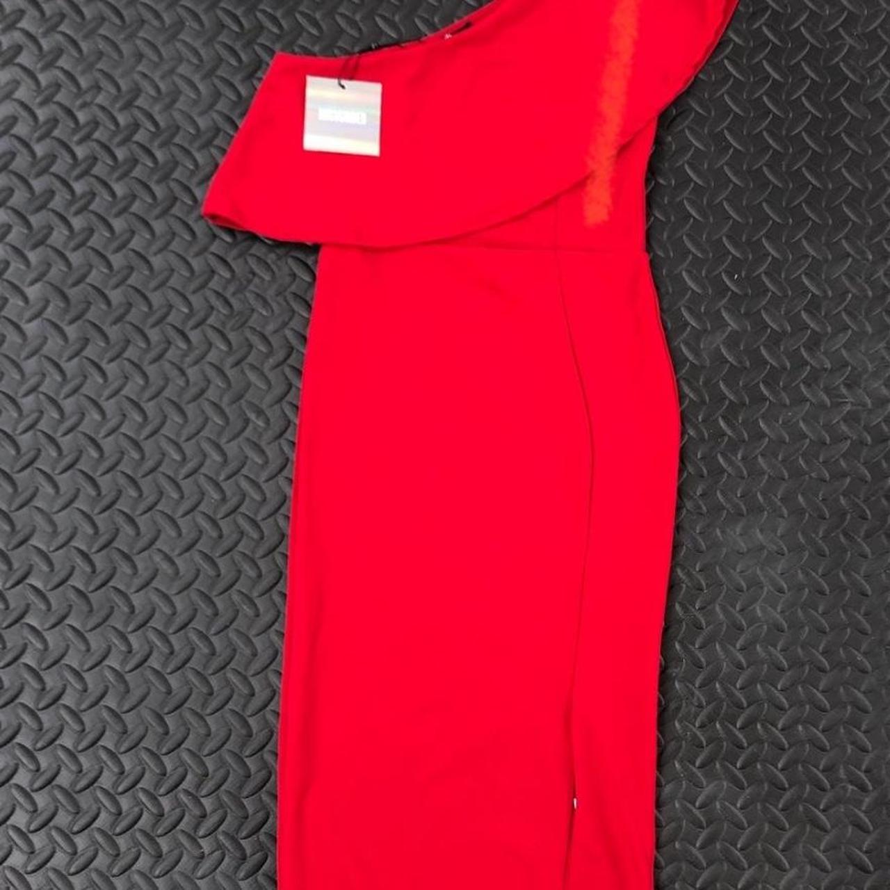 Missguided red one shoulder dress best sale