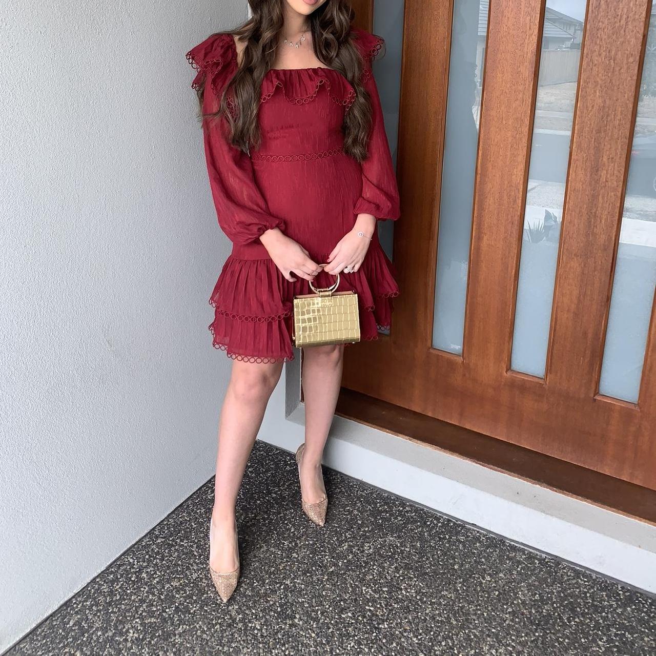 Keepsake Women's Red Dress Depop