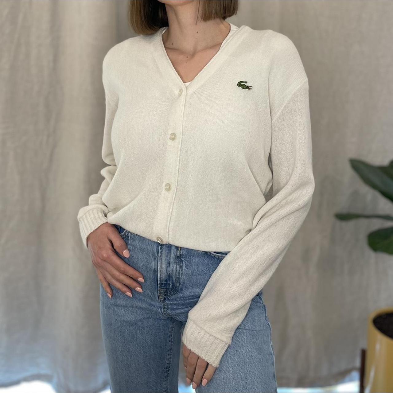 Vintage lacoste deals cardigan