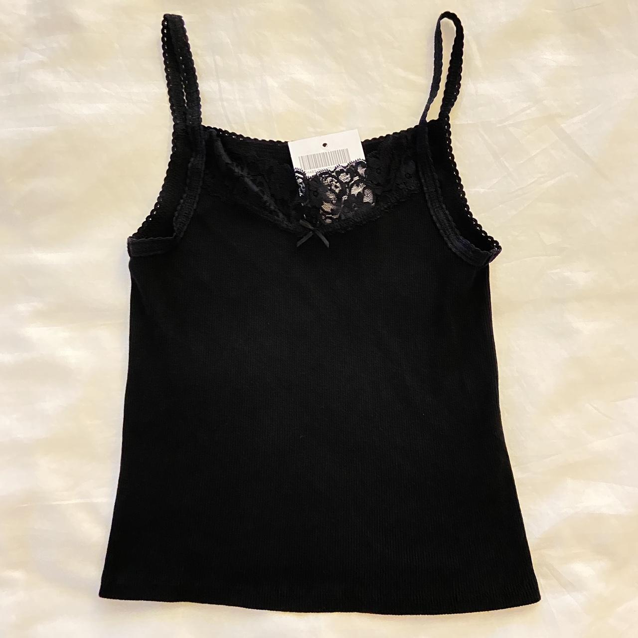 BNWT Brandy Melville black lace arden tank Never... - Depop