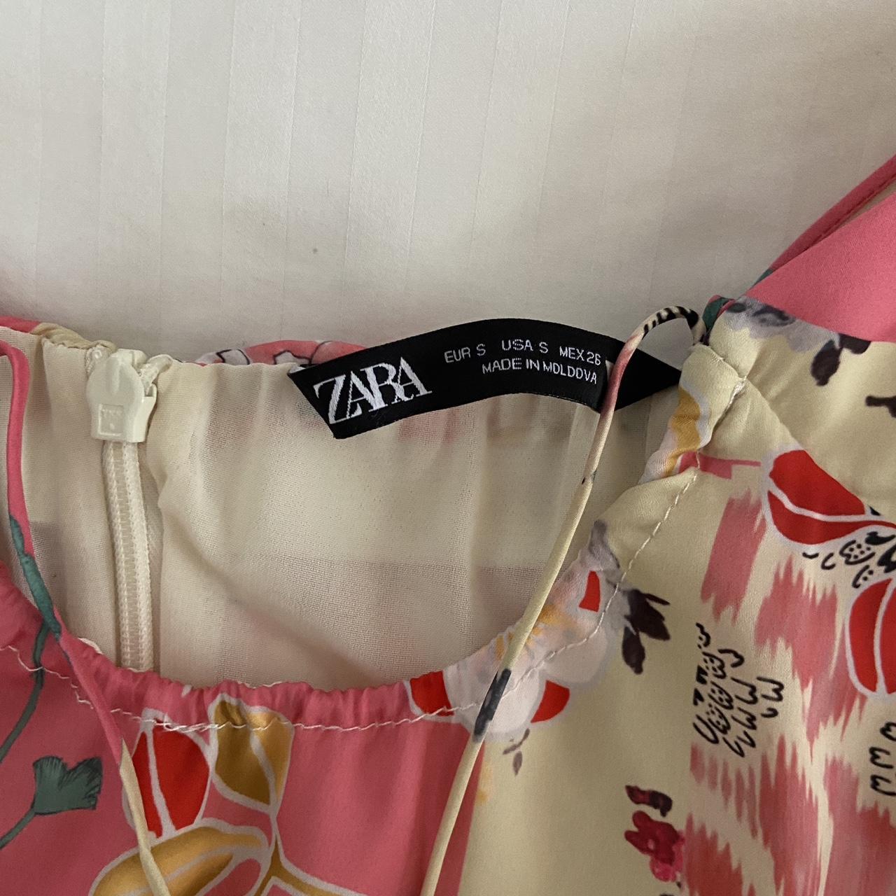 Zara satin effect print dress So cute for... Depop