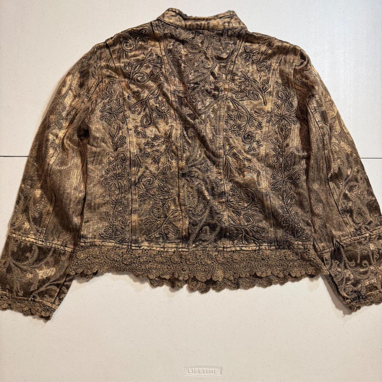 Throwback. Women's Lightweight Jacket - Brown/Gol… - image 2