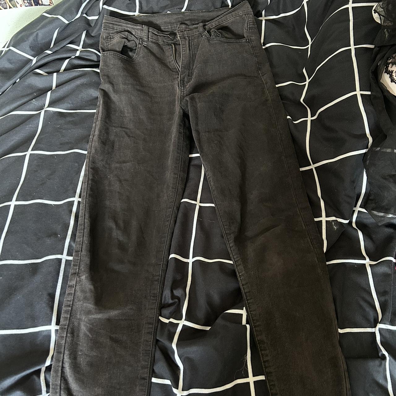 dark gray thrifted pants size- 8 barely worn... - Depop