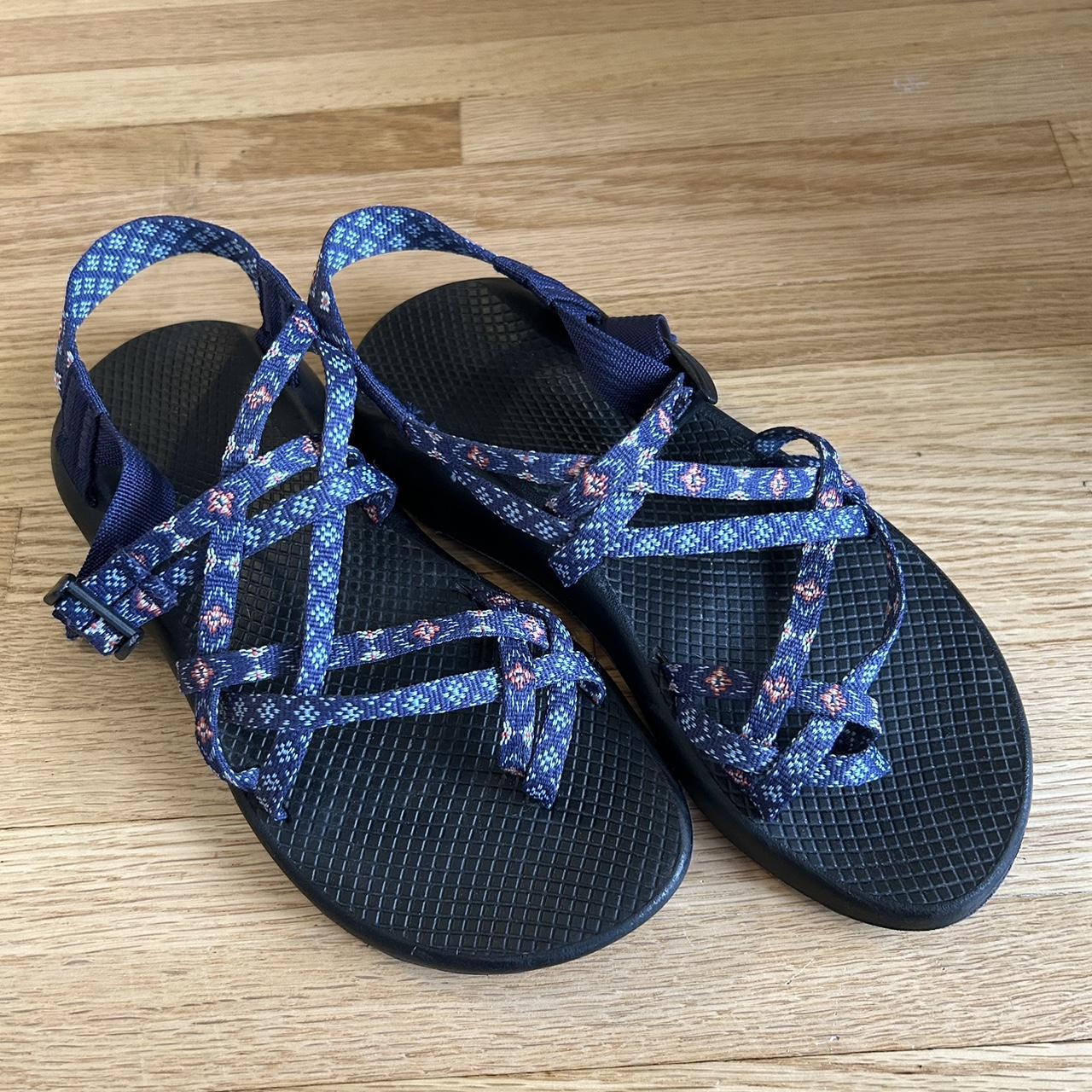 Barely worn wink blue double toe strap Chaco s Depop