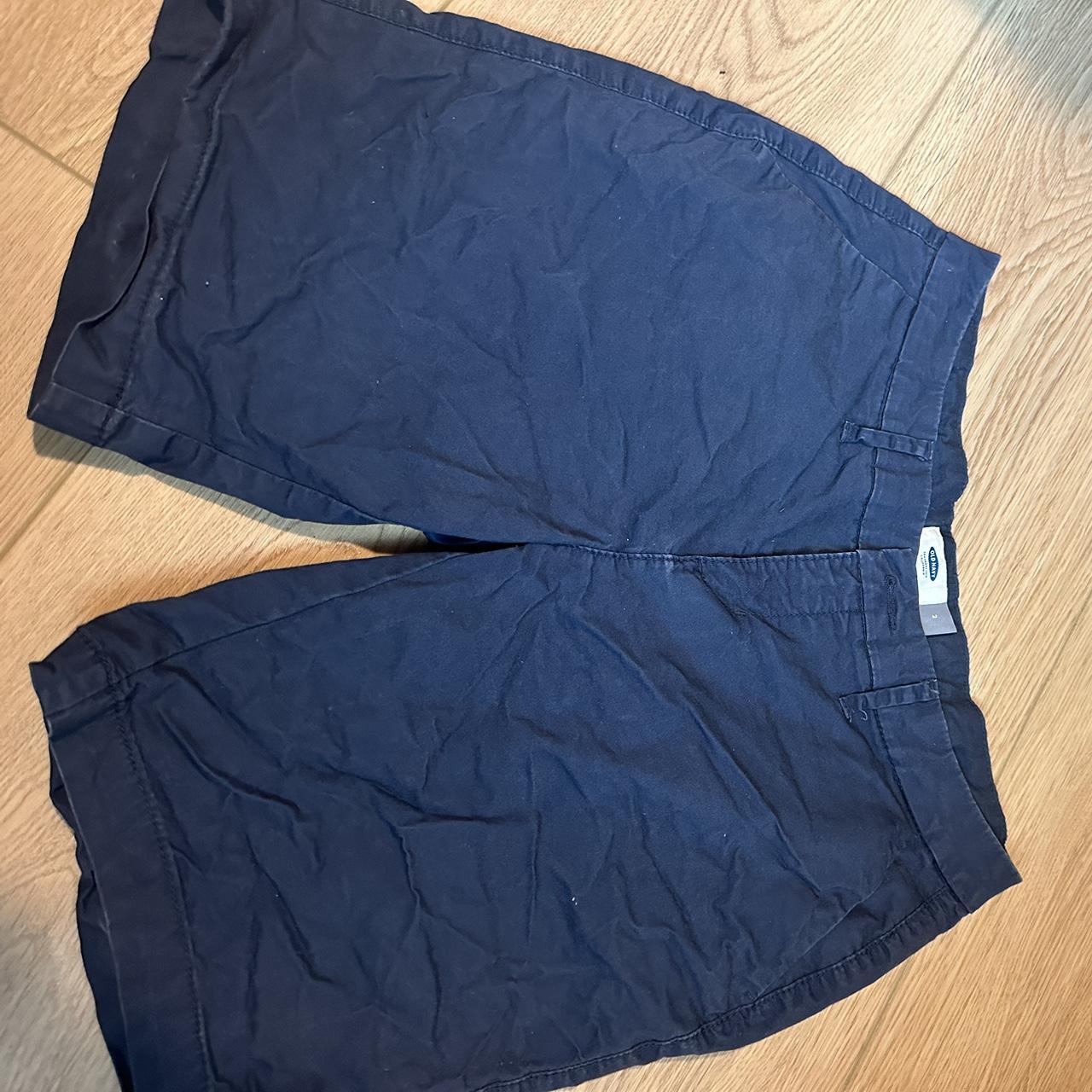 navy blue shorts never worn only needed to be ironed - Depop