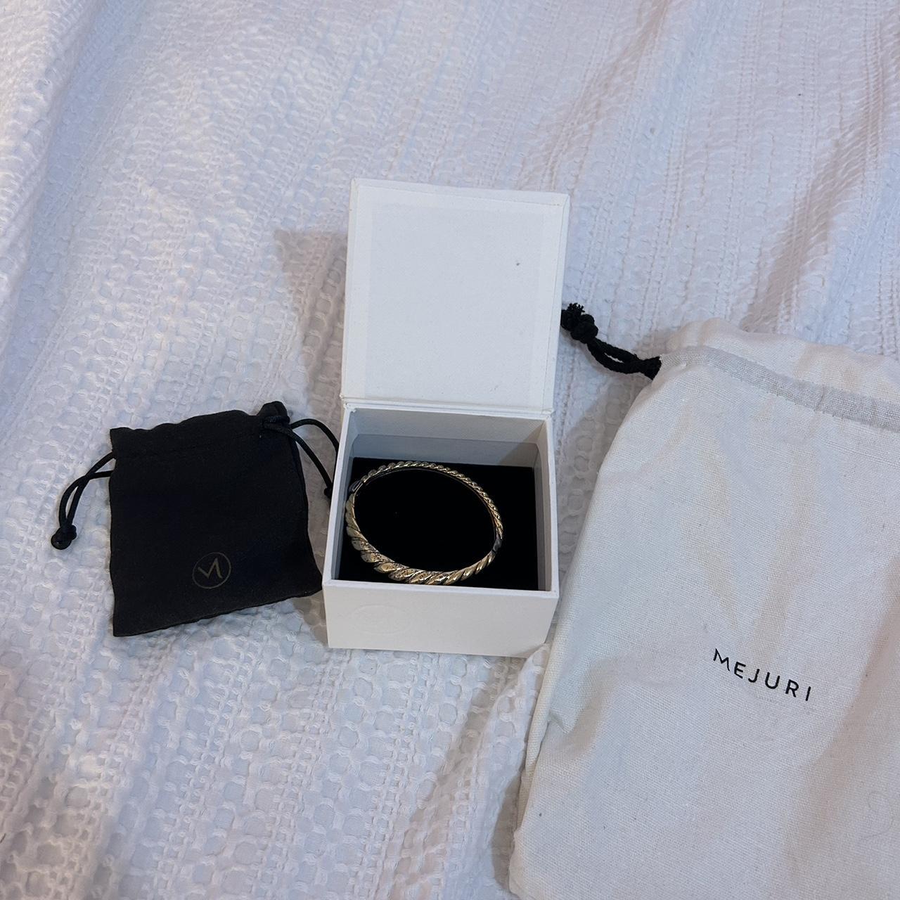 Mejuri gold dome croissant bangle Never wore... Depop