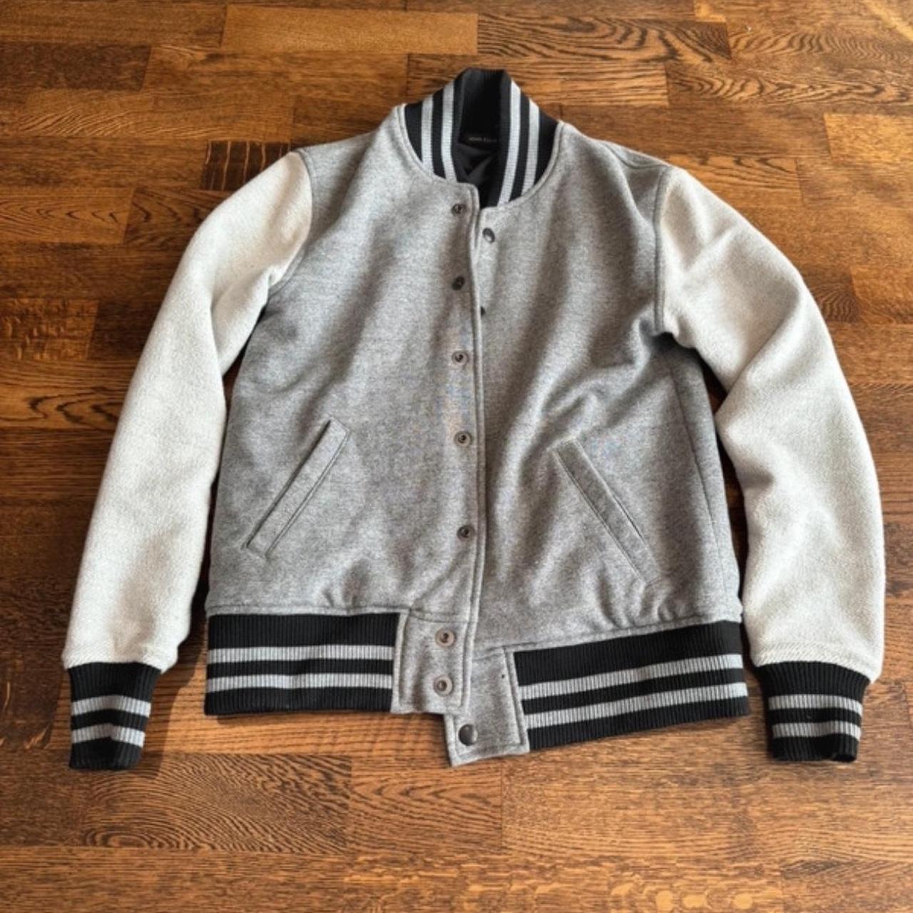 John Elliott grey varsity jacket