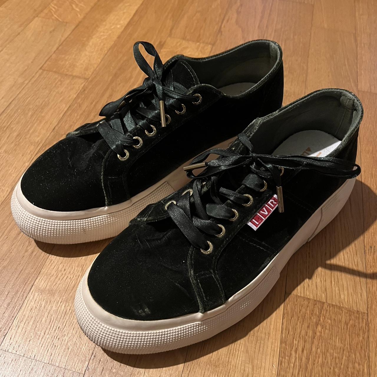 Superga velvet outlet green