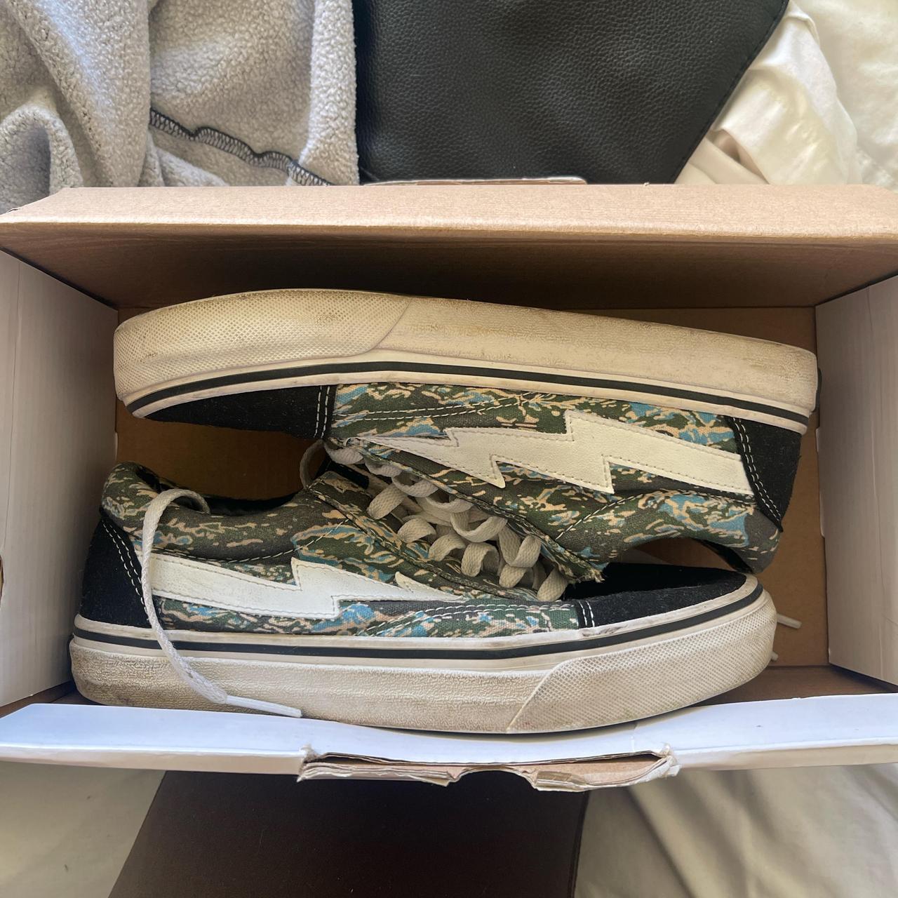 Revenge x storm vans blue fashion camo