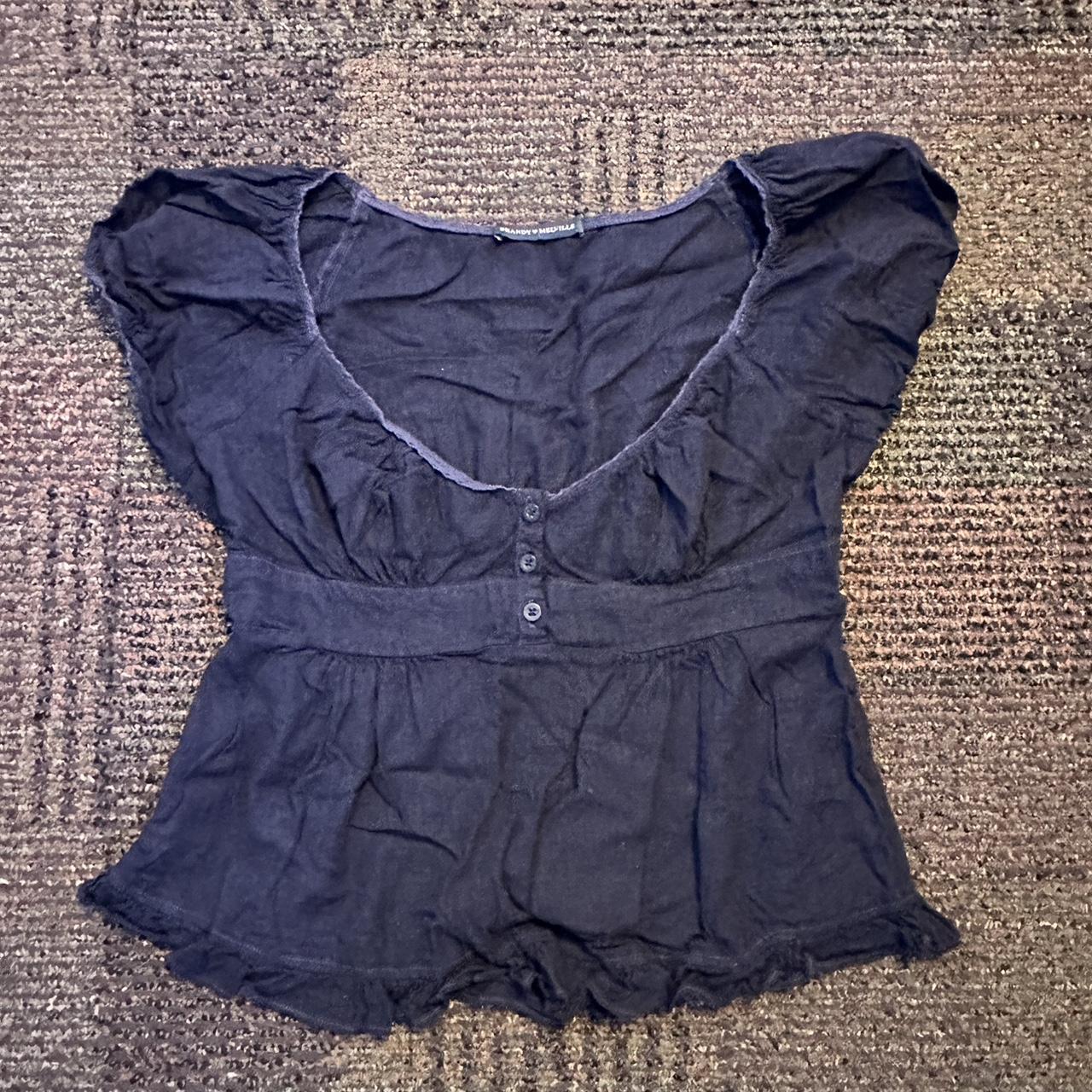 Blue Babydoll Brandy Melville Top Depop