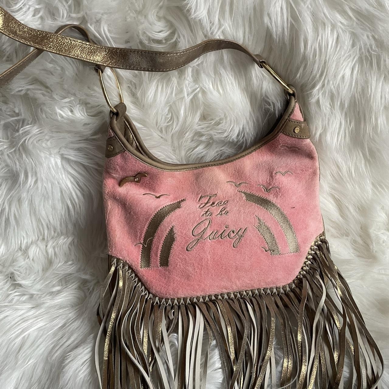 Juicy Couture Women's Pink and Orange Bag | Depop