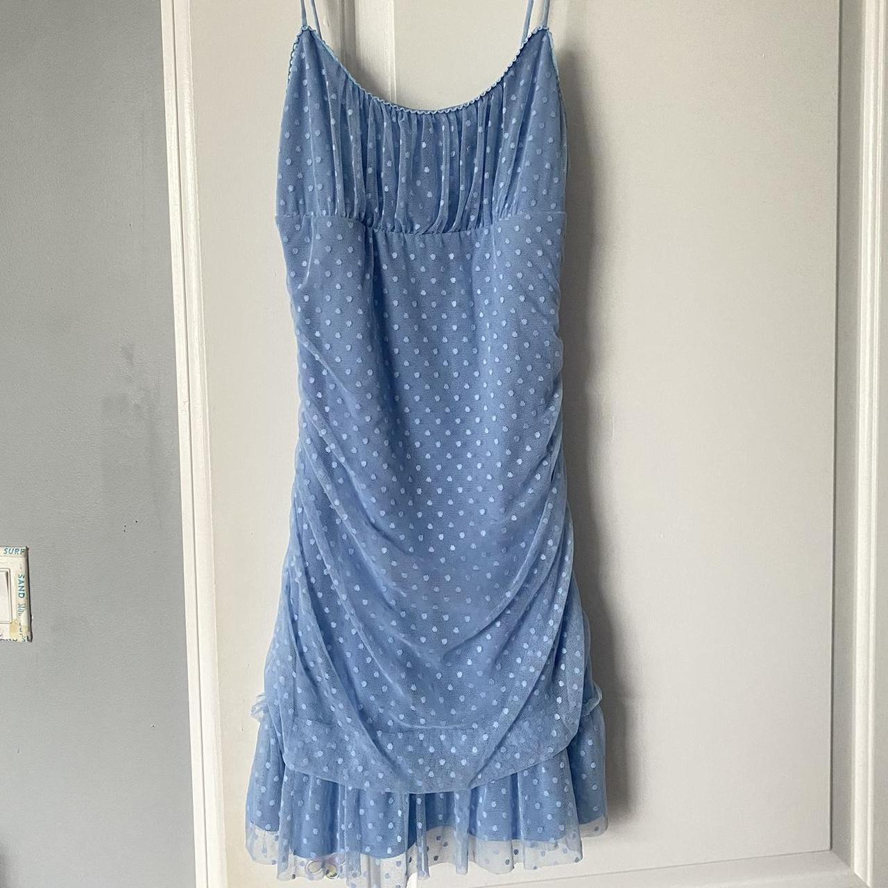 Adorable blue dress from Altar’d State. Straps are... - Depop