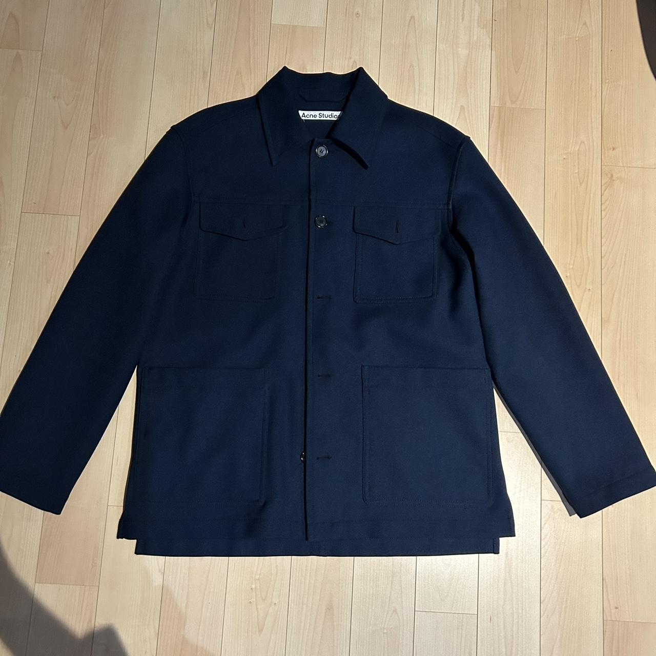 Acne studios , Long sleeve twill jacket in navy....