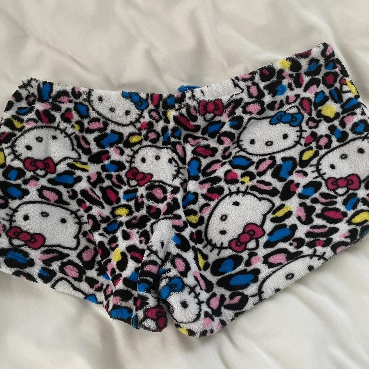 Hello kitty cheetah pajama shorts size: XL (i’m a... - Depop