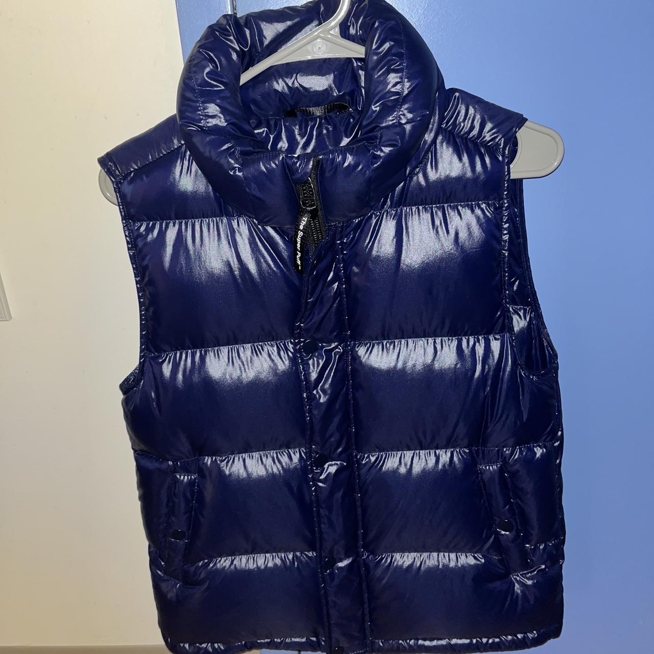 Aritzia Women's Blue and Navy Jacket Depop