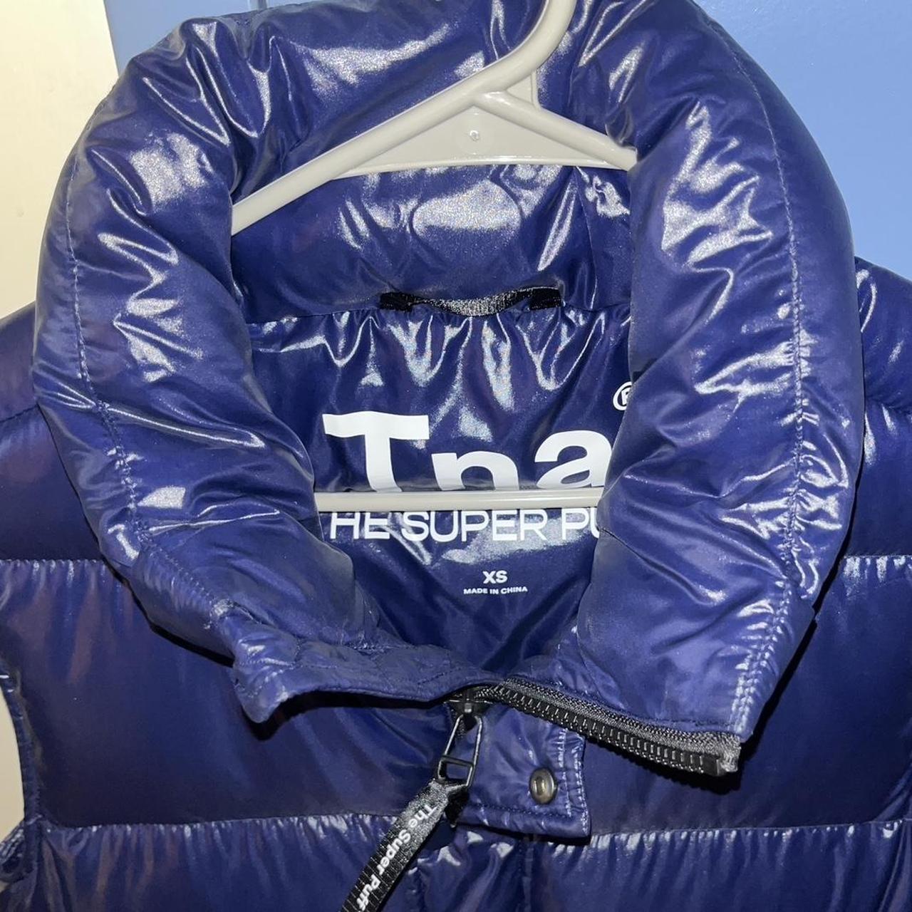 Aritzia Women's Blue and Navy Jacket Depop