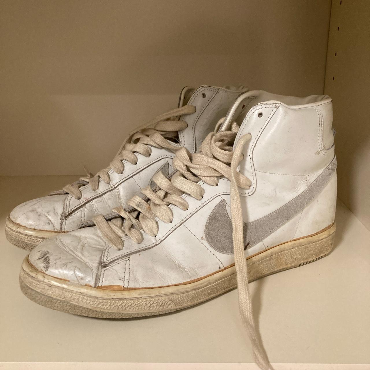 Vintage 1980s Nike 850709-KC5 White Blazer high top | Depop