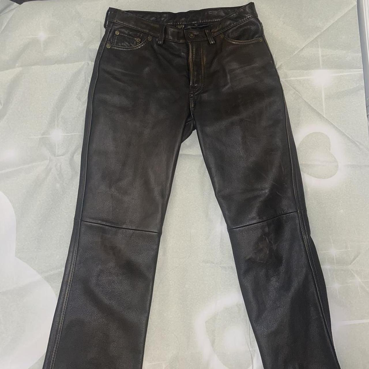 Lucky brand leather pants - Depop